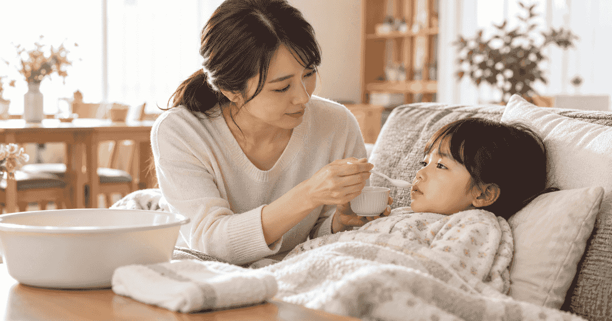 子どもが吐いたときは？家庭でのケアと受診の目安