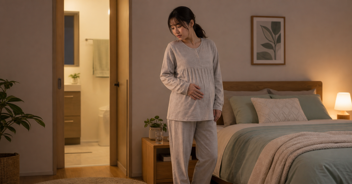 妊娠中の頻尿・尿もれがつらいときに。原因と夜をラクにする対策、受診目安